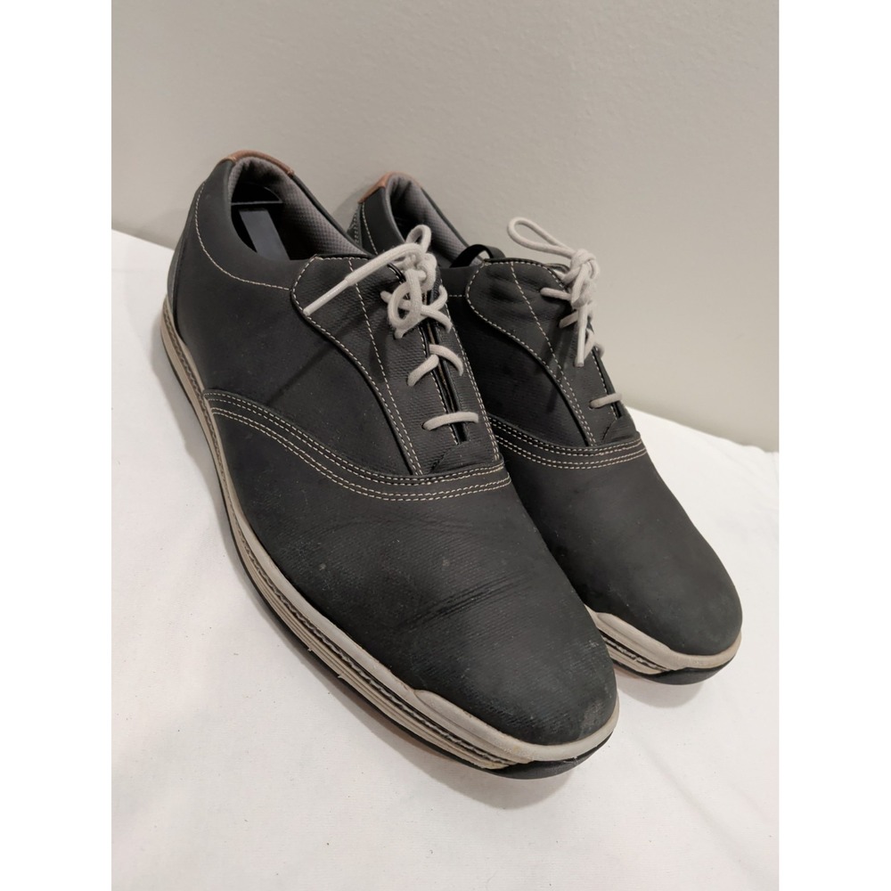 FootJoy Mens FJ Contour 54263 Spikeless Black Leather Golf Shoes US 11